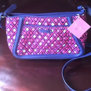VERA BRADLEY pink/white/purple bag -NWT